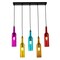 5 Wine Bottle Pendant Light Industrial Bar Hanging Lamp Fixtures Cafe Fixture